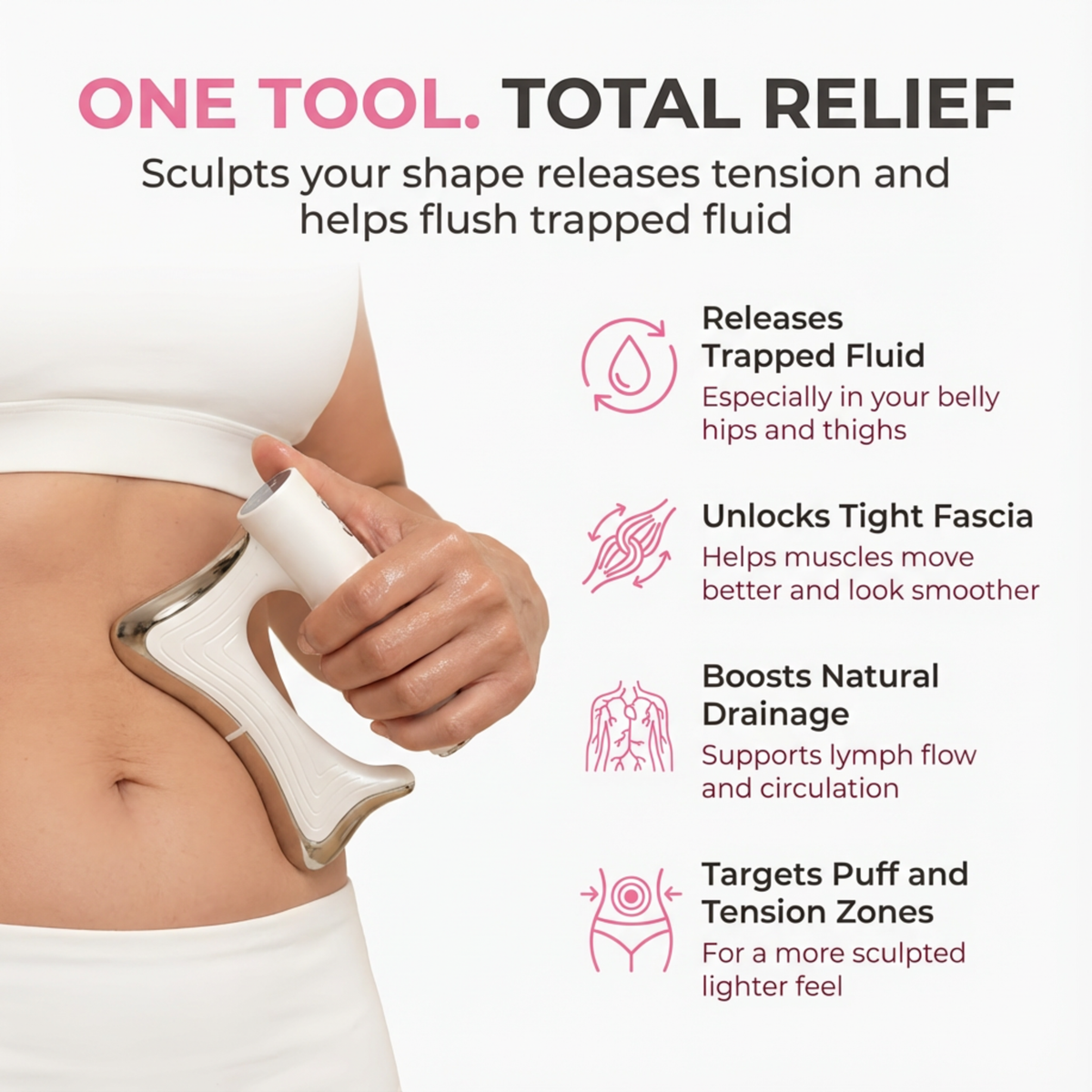 3-in-1 EMS Body Sculptor for Deep Muscle Relief, Lymph Drainage and Toning