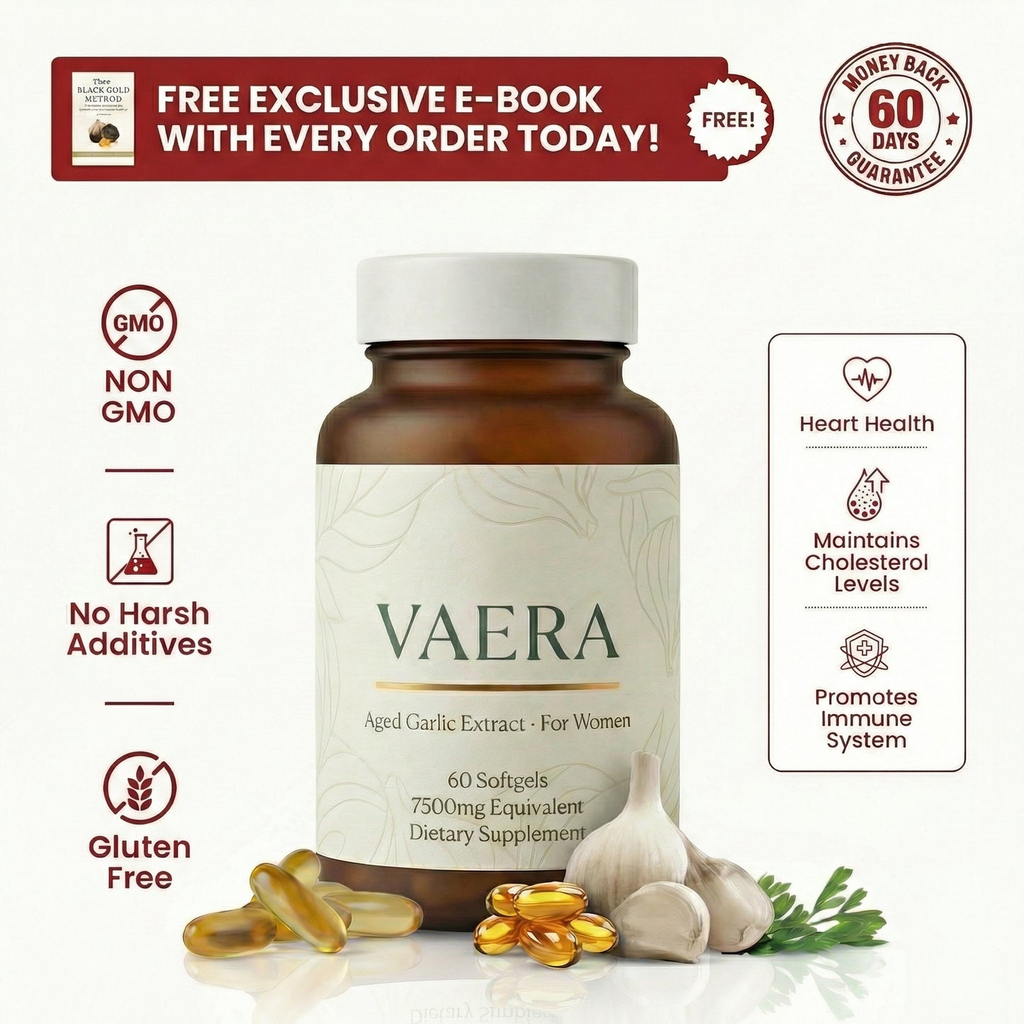 Vaera Aged Garlic Extract Softgels