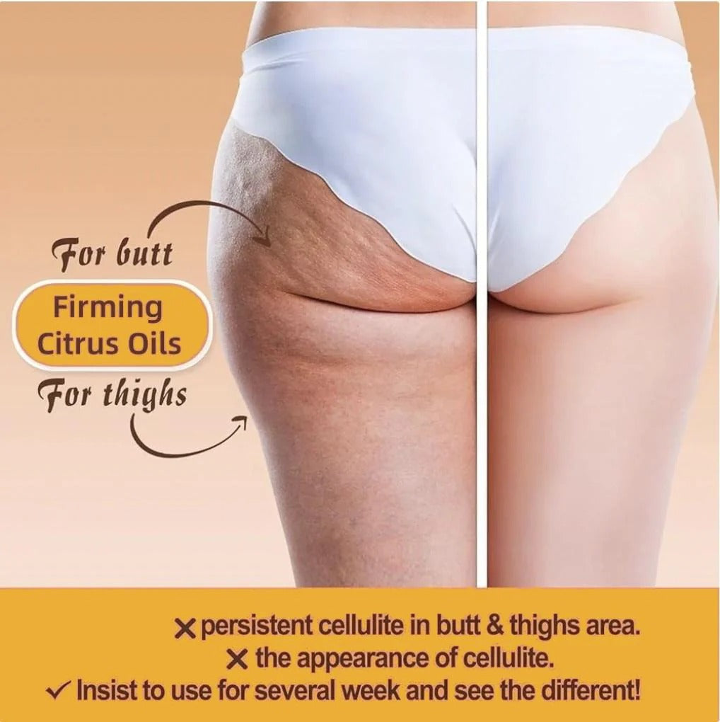 Glossay Anti-Cellulite Massage Oil: Smooth Skin, Firming, Hydrating, Natural Ingredients